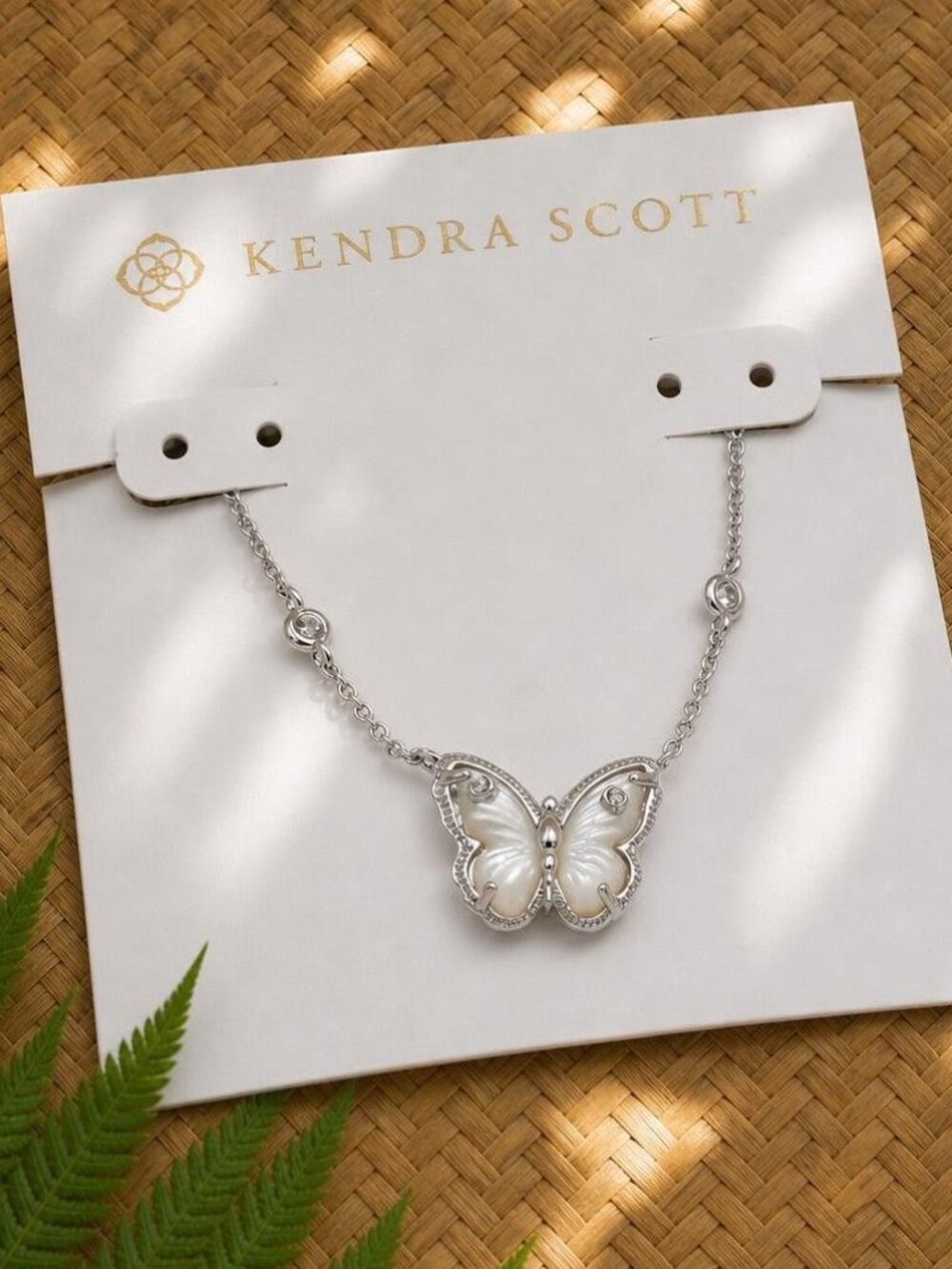 Kendra Scott Cailey Butterfly Silver Pendant Necklace
